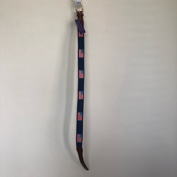 SMATHERS & BRANDON AMERICAN FLAG NEEDLEPOINT BELT - Picture 2 of 6